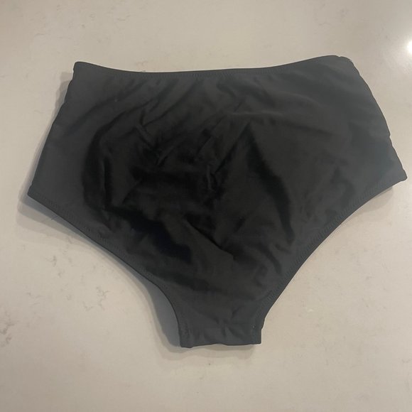 Sexy Black Bikini High Waisted Bottoms - Picture 2 of 7